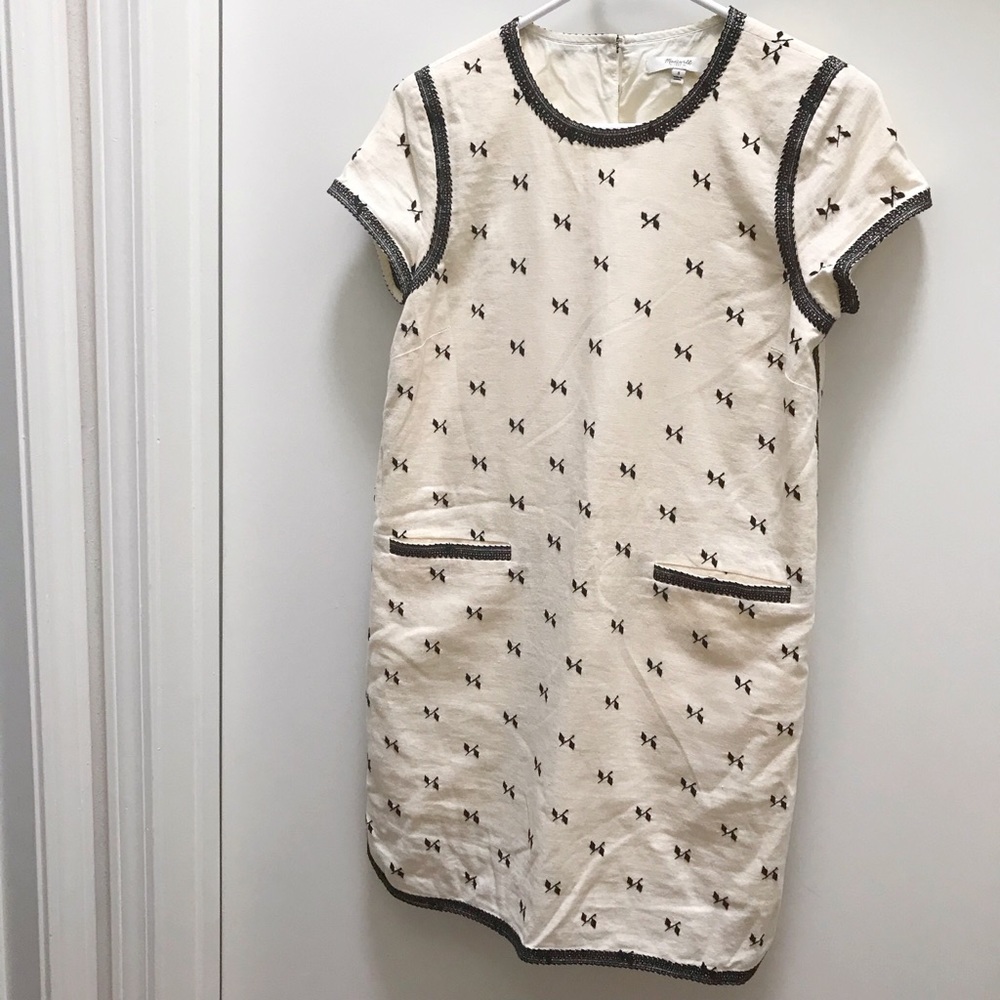 Madewell embroidered shift dress